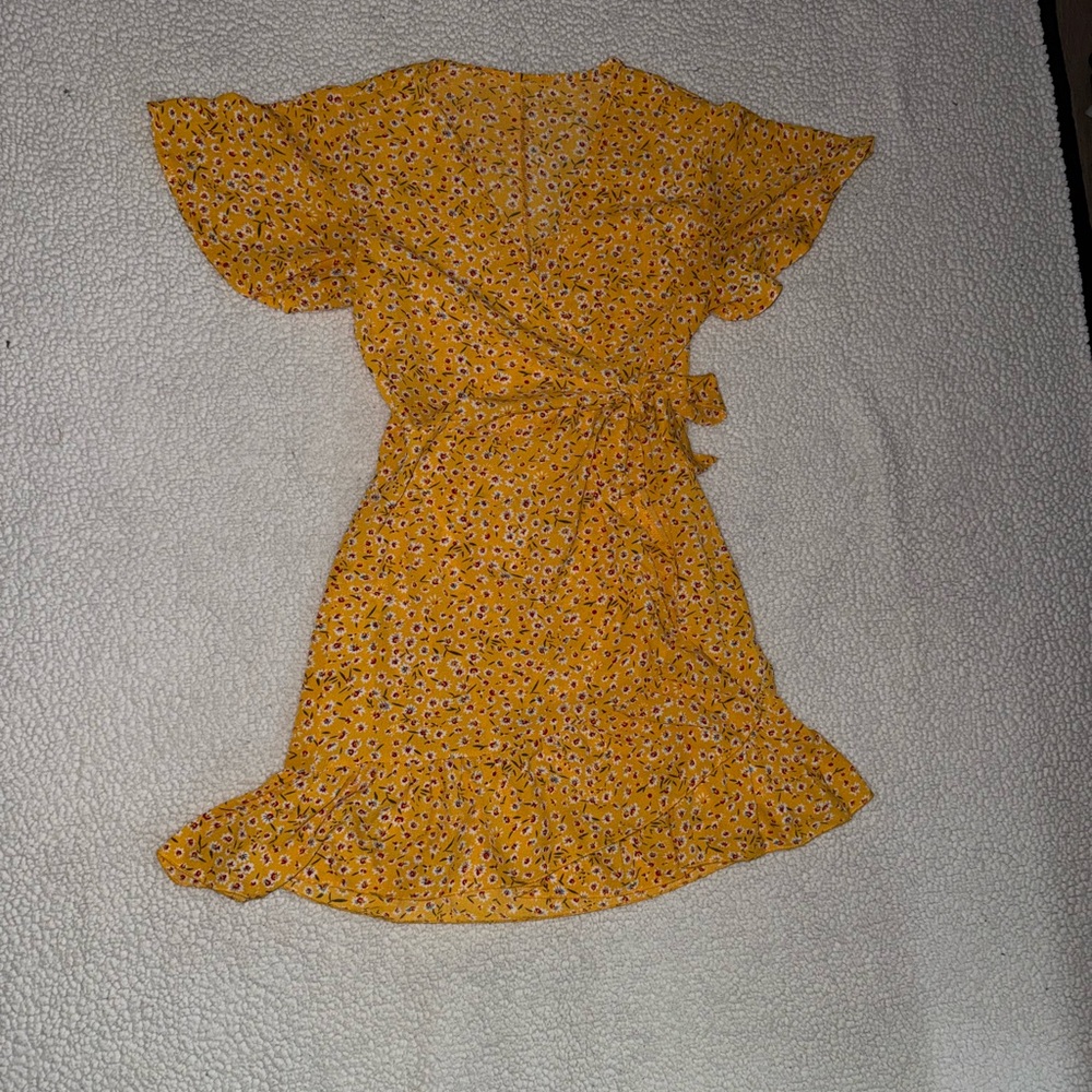 Yellow floral dress